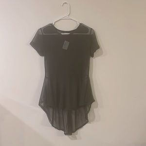 Black sheer peblem shirt